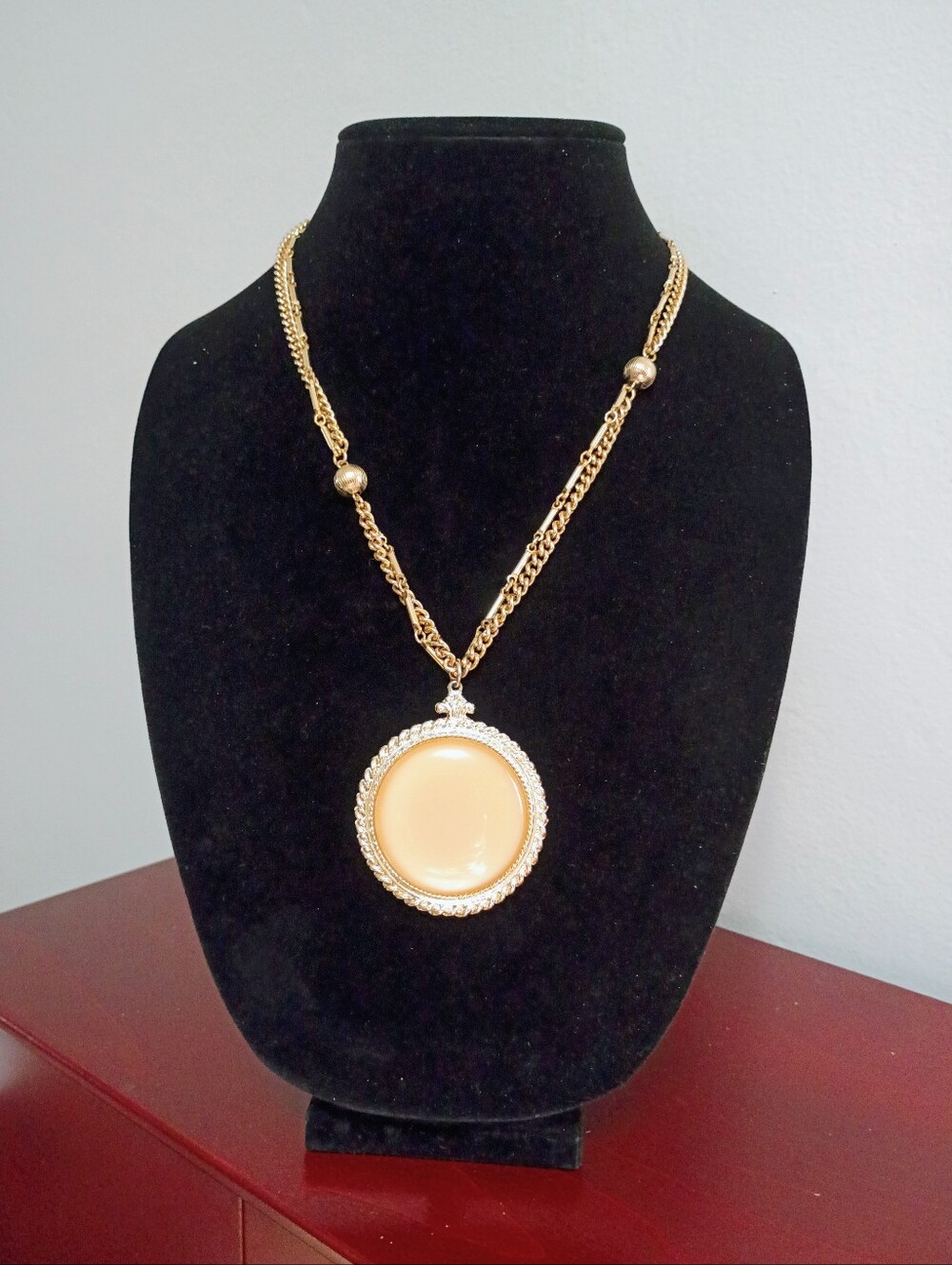 Chunky Gold Toned 2 Strand Chain Necklace